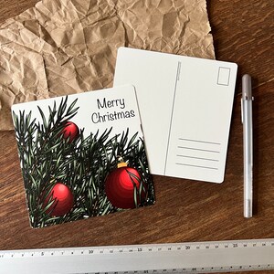 Geïllustreerde kerstkaart - vakantiewensen - botanische illustratie - kerstkaart - prentenpostkaarten - kunstdruk - kerstversiering