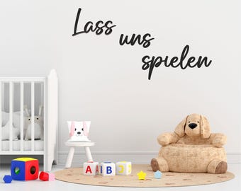 Lettrage en bois « Jouons » / décoration murale / chambre d'enfant / salle d'attente