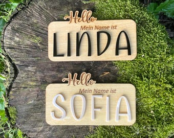 Signe de naissance en bois et acrylique/Décoration individuelle de chambre d'enfant/Plaque nominative de chambre d'enfant/Naissance/Cadeau