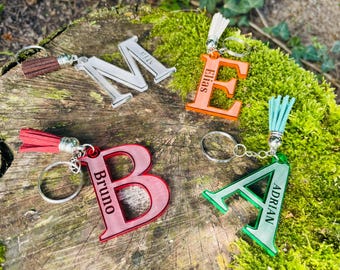 Porte-clés personnalisé avec gravure du nom – Idée cadeau individuelle/cadeau porte-clés pour enfants et adultes