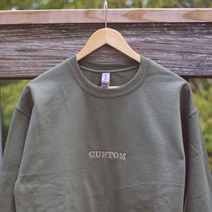 Custom Embroidered Crewneck Sweatshirt | Personalize Your Own Sweatshirt | Bachelorette and Christmas Gift