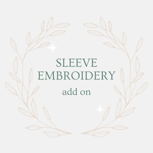 Personalized Sleeve Cuff Embroidery | ADD ON to be purchased with sweatshirt