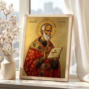 Saint Titus Canvas Art: Catholic Religious Gift