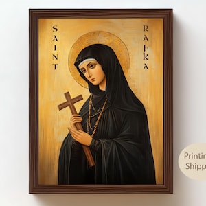 Saint Rafka Maronite Icon: Lebanese Catholic Art, Religious Gift