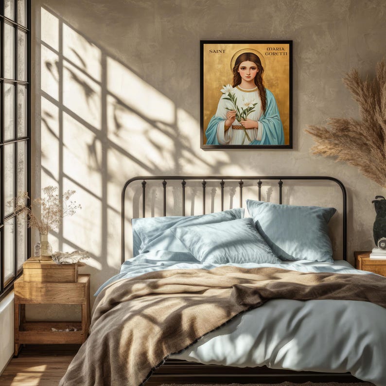 Saint Maria Goretti Canvas Art: Catholic Virgin Martyr, Religious Gift ...