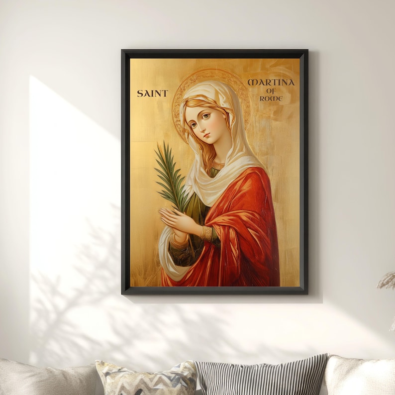 Saint Martina of Rome Icon, Byzantine Catholic Martyr Art Print - Etsy