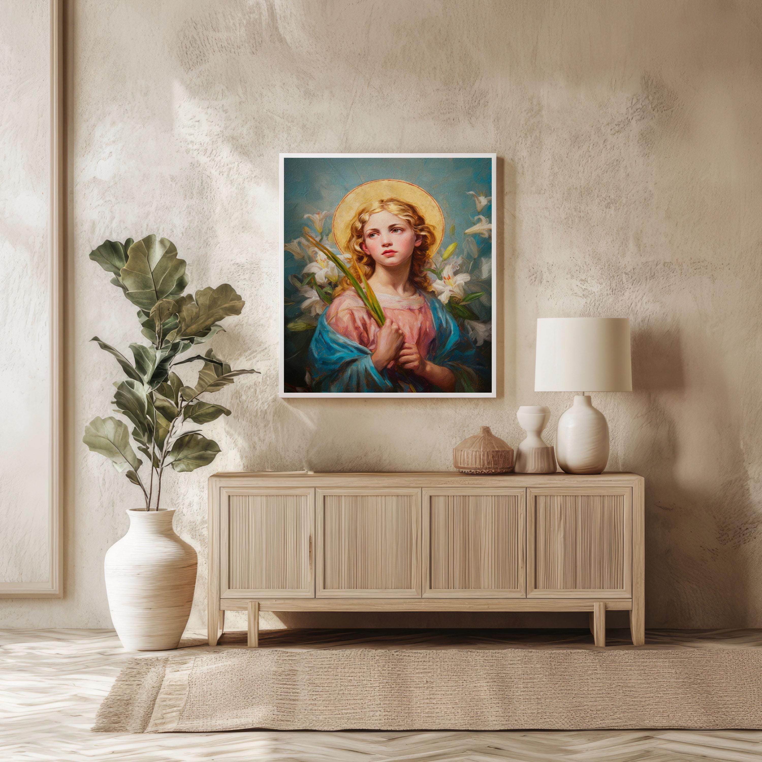 Saint Maria Goretti Oil Painting: Catholic Christian Wall Art - Etsy