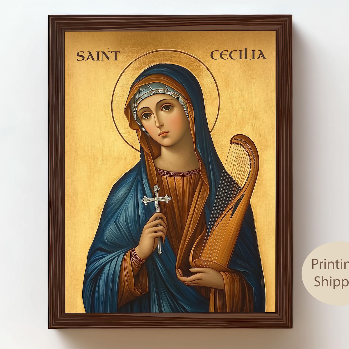 Saint Cecilia Painting Print, Patron Saint of Music Catholic Art Gift - Etsy