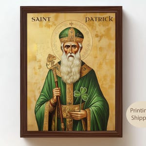 Arte de São Patrício: Retrato Católico em Estilo Bizantino