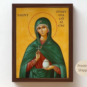 Mary Magdalene Art Print | Catholic Christian Wall Art | Religious Gift for Home or Prayer Room