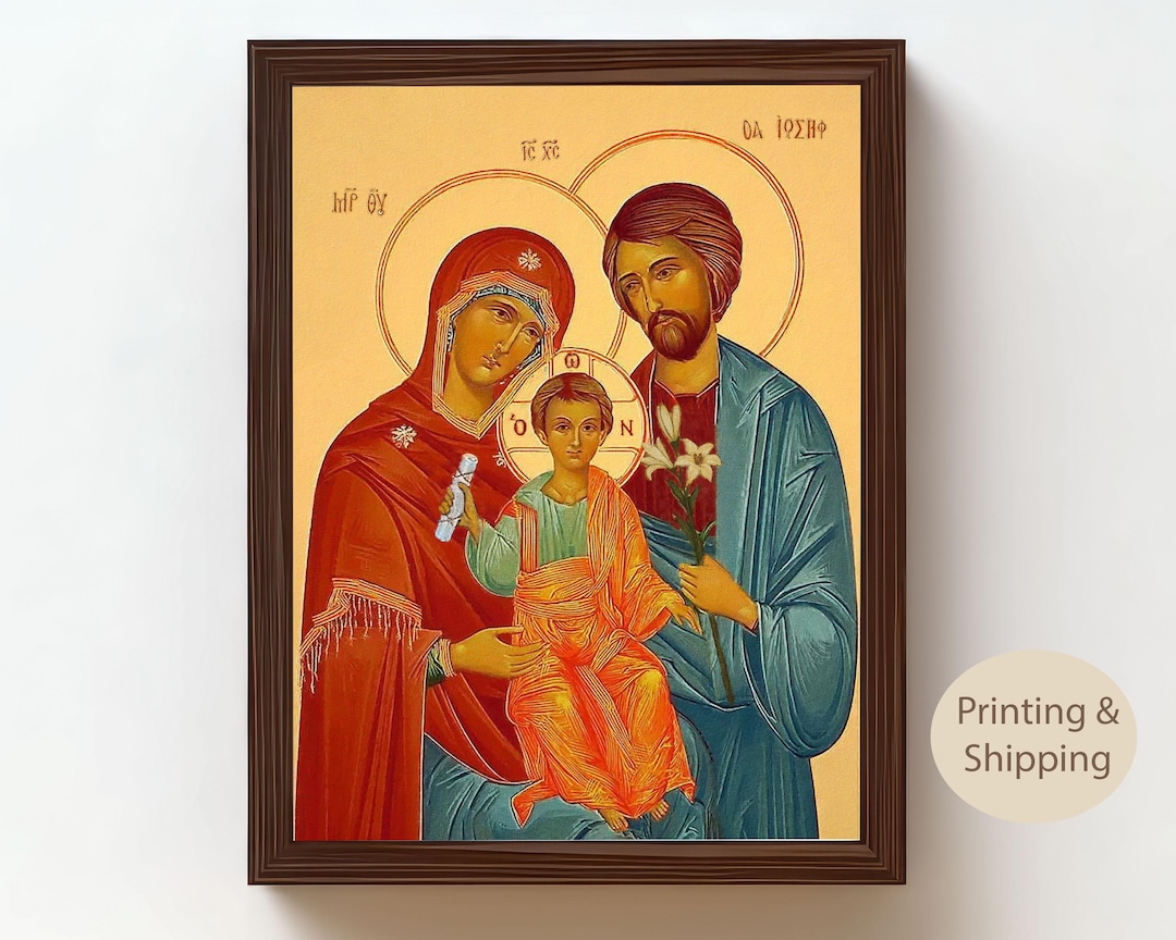 Holy Family Art Print: Catholic Home Decor, Biblical Gift - Etsy