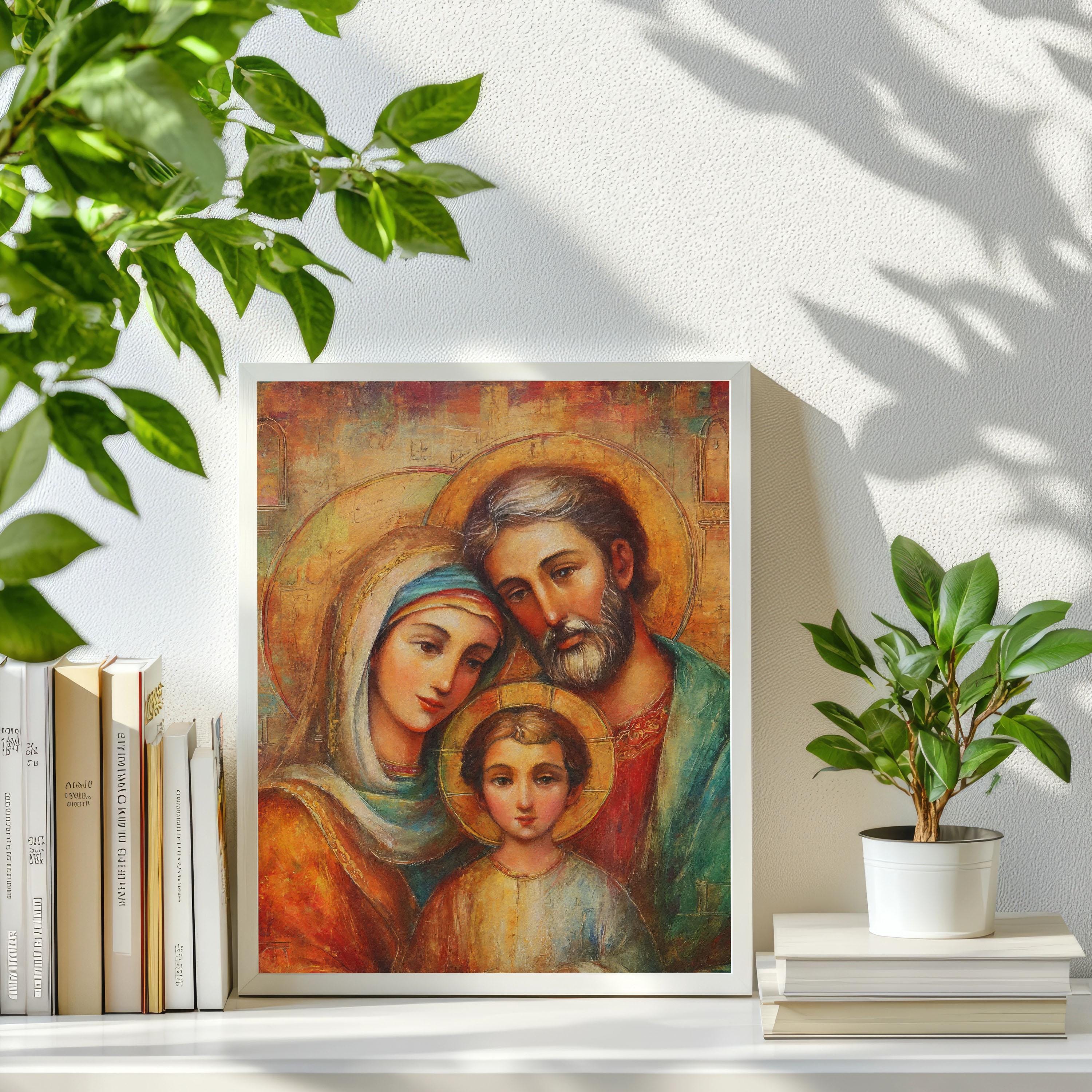 Holy Family Icon: Catholic Canvas Print, Christian Wall Art - Etsy
