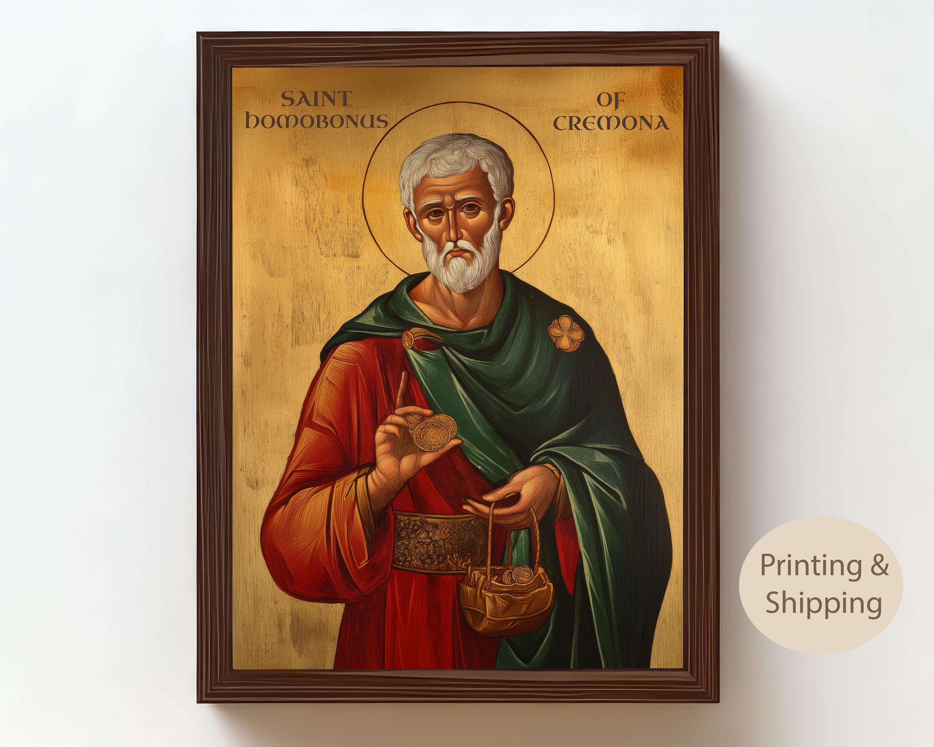 Saint Homobonus Canvas Art: Catholic Patron of Businessmen - Etsy