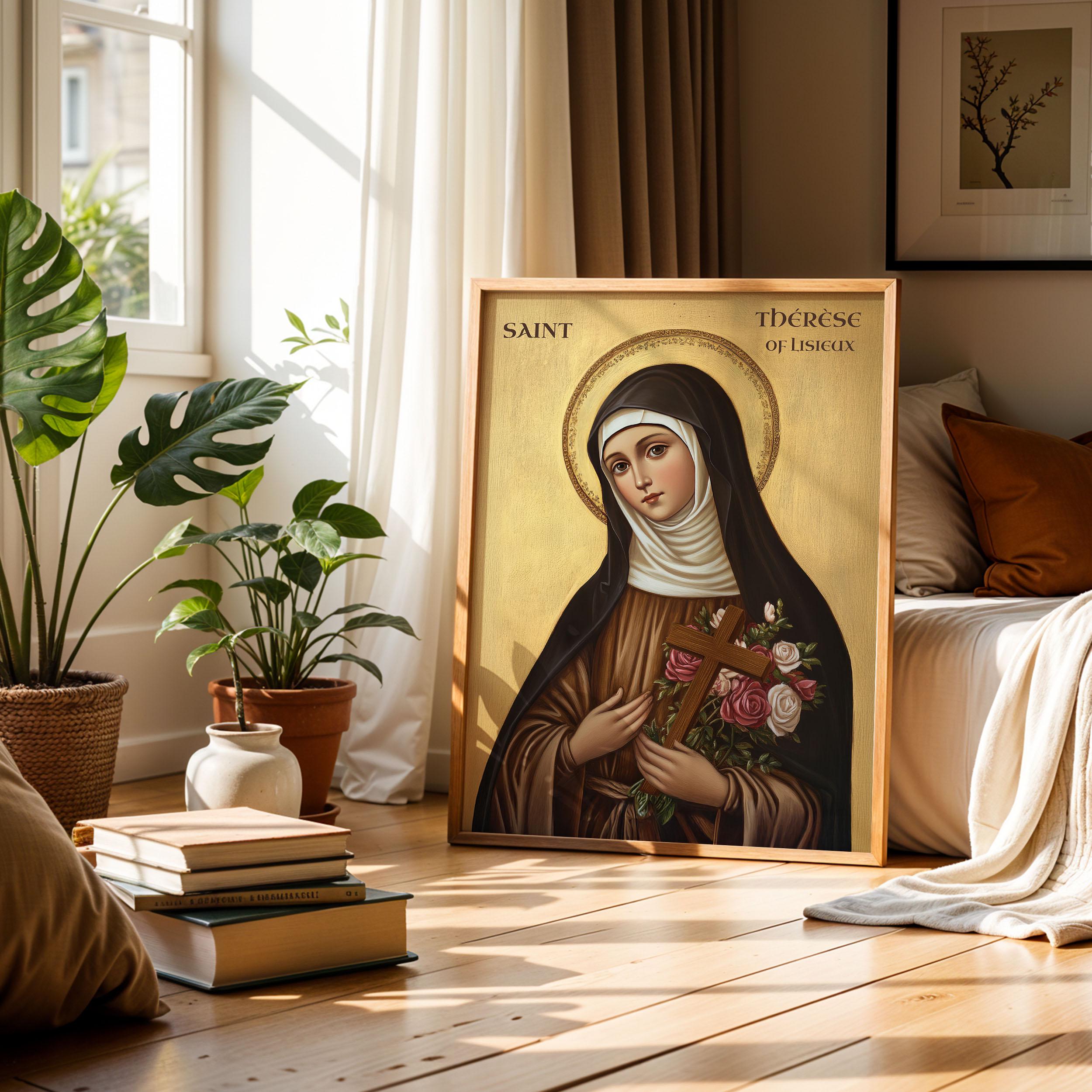 Saint Thérèse of Lisieux Art: Catholic Canvas Print, Little Flower - Etsy
