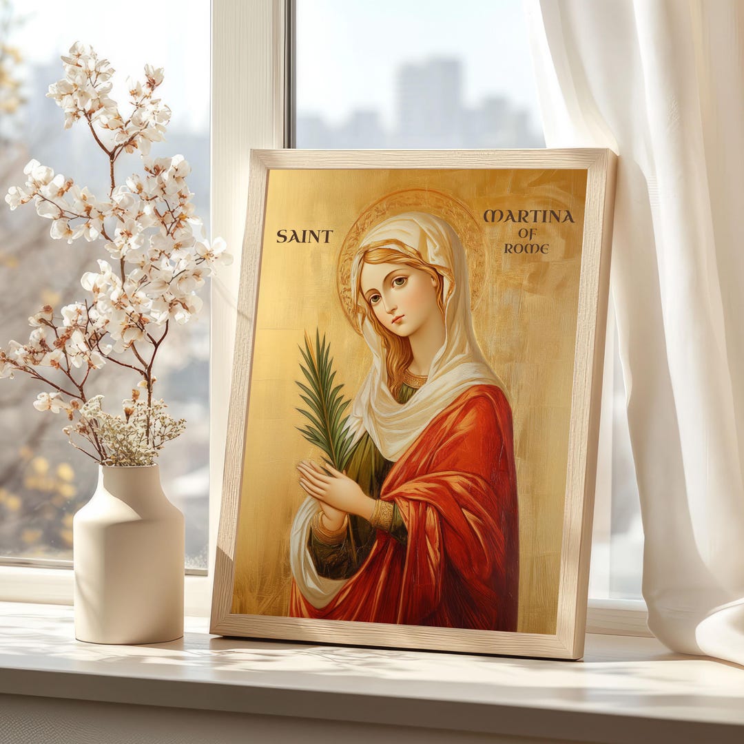 Saint Martina of Rome Icon, Byzantine Catholic Martyr Art Print - Etsy