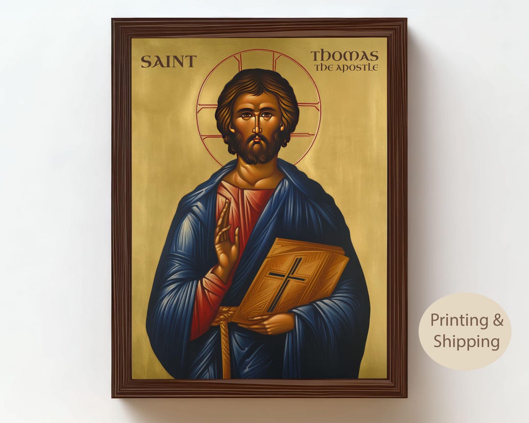 Saint Thomas the Apostle Icon, Byzantine Religious Art, Orthodox ...