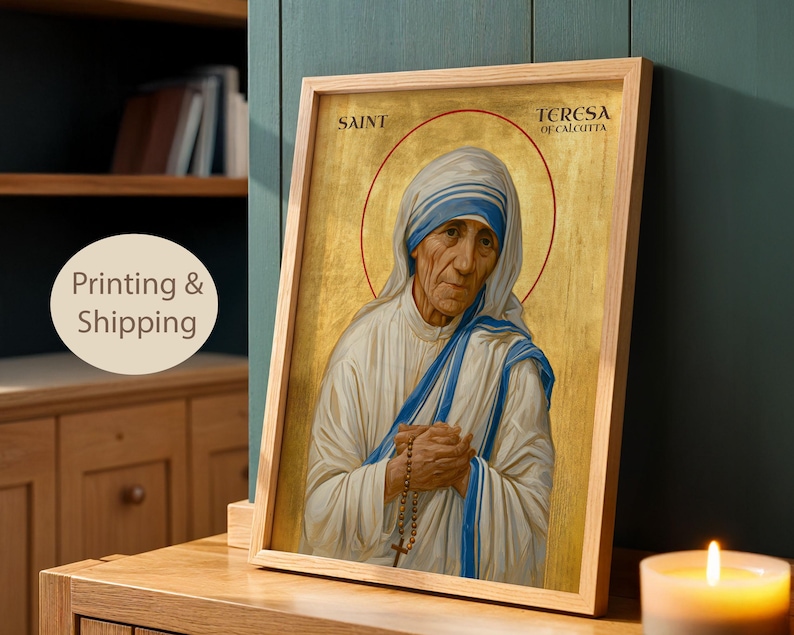 Saint Teresa of Calcutta Icon Print, Mother Teresa Catholic Wall Art - Etsy