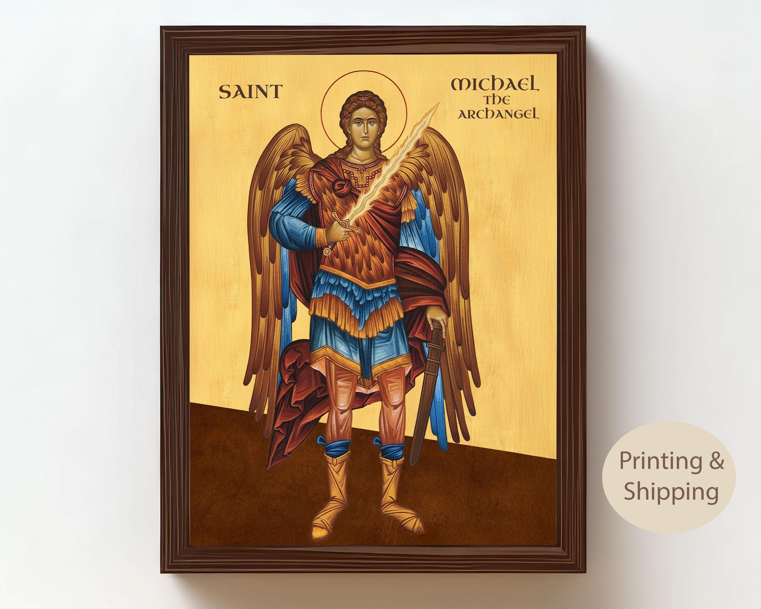 Saint Michael the Archangel Icon: Defender of Heaven, Christian Warrior ...