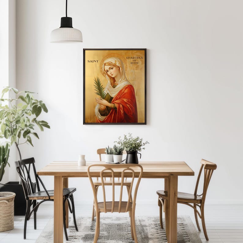 Saint Martina of Rome Icon, Byzantine Catholic Martyr Art Print - Etsy
