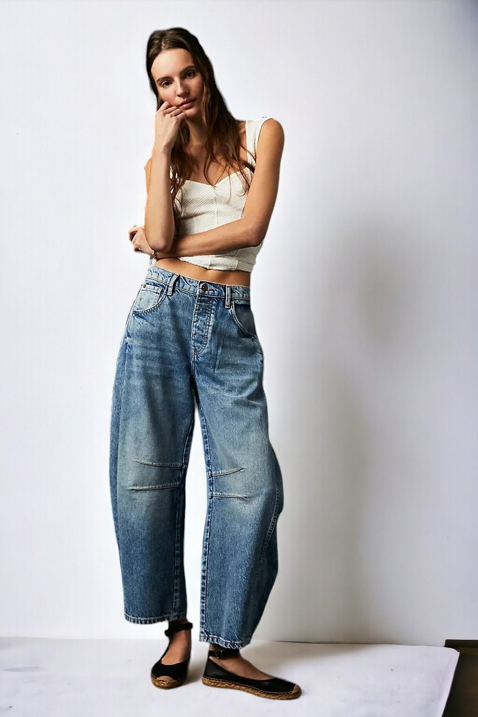 Buy Women's Y2K Fashion Wide Leg High Waist Denim Pants