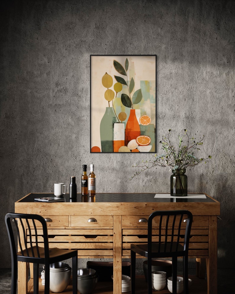 Japandi Wall Art, Abstract Kitchen Art Poster, Wabi Sabi Art Print ...