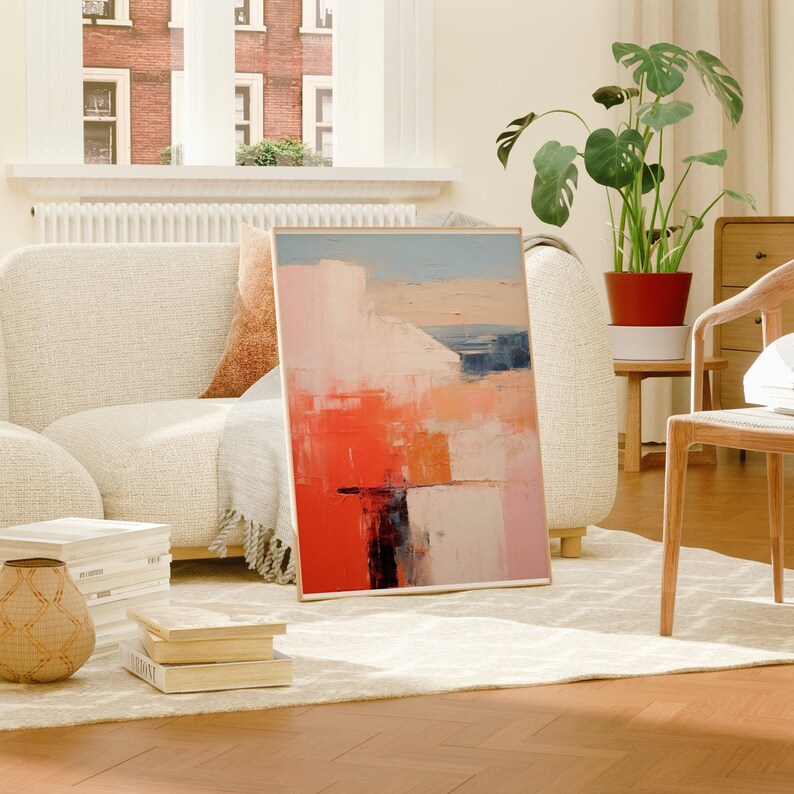 Abstrakter Ozean-Kunstdruck Auf Leinwand – 70x50 Cm, Handgemaltes Ölgemälde, Für Wohnzimmer & Mehr