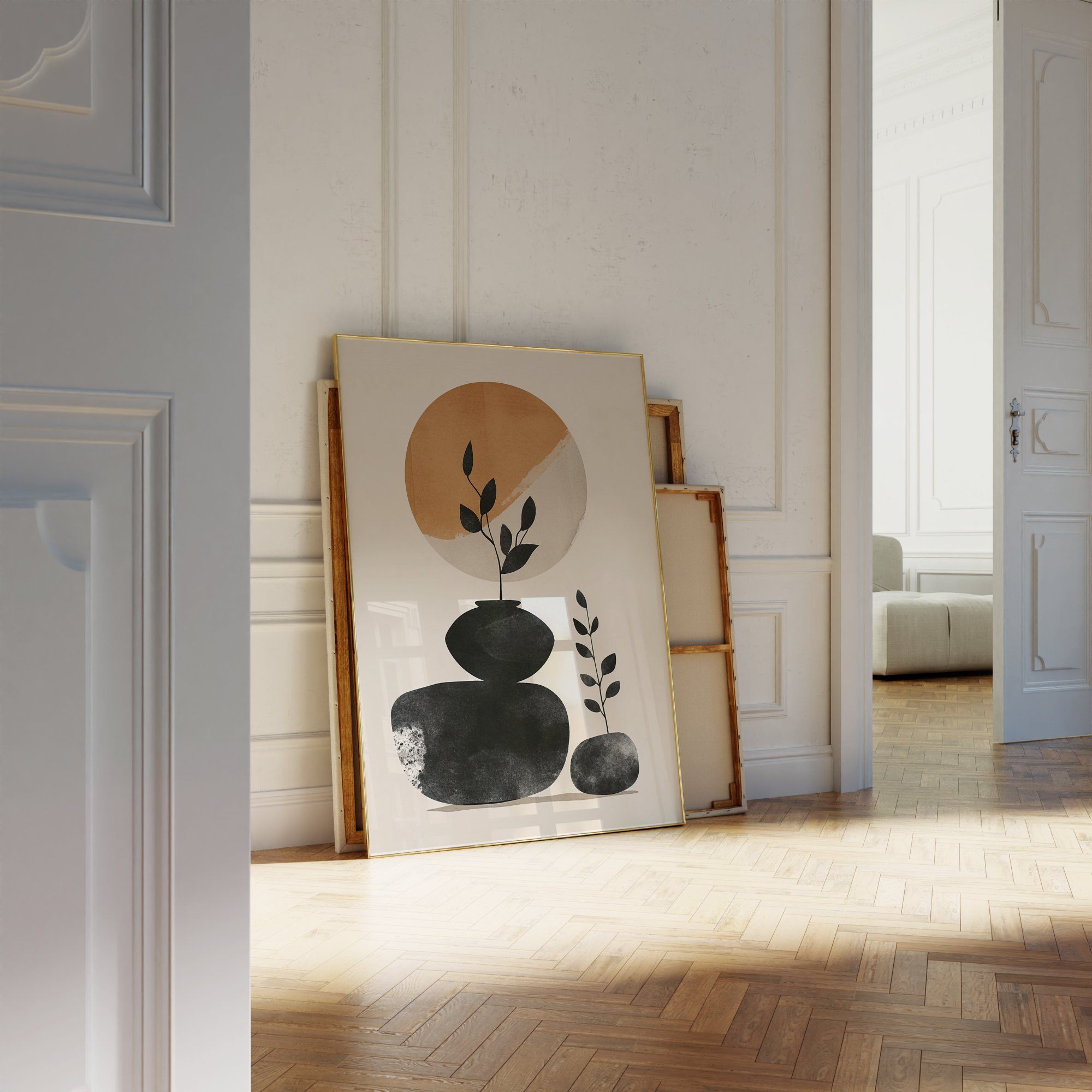 Zen Wabi Sabi Digital Art Print Minimalist Nordic Japanese Wall Art