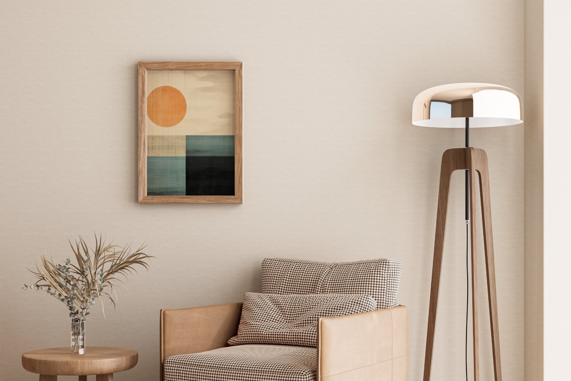 Wabi Sabi Neutral Wall Art, Japandi Abstract Art Print, Terracotta ...