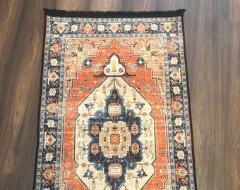 Ottoman Turkish Carpet Digital Decorative Print Carpet Rug, non-slip sole,, Carpet,Machine Washable Carpet,bathroom and vestibule mat,