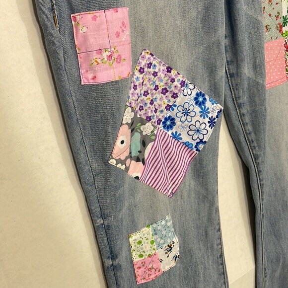 Cabi patchwork cheap jeans