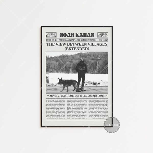 Noah Kahan View Between Villages Poster Etsy Noah Kahan View Between Villages Poster Etsy