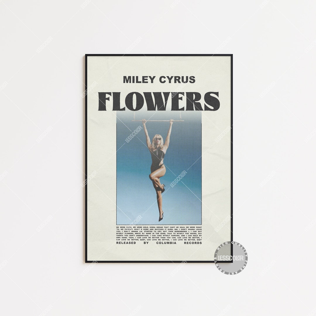 Miley Cyrus Posters / Flowers Poster Album Cover Poster Etsy