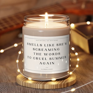 Cruel Summer Candle Taylor Fan Lana Candle Bestie Gift Funny Candle Swift Gift Housewarming Gift Aesthetic Candle