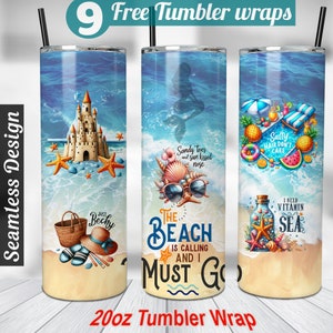 20 oz tumbler sublimation designs Beach sublimation design Beach tumbler wrap Ocean tumbler wrap best seller tumbler wrap
