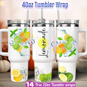 Lemonade Tumbler wrap 40 oz tumbler sublimation designs lemon Tumbler Wrap trending tumbler wraps best seller tumbler wrap