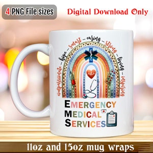 EMS mug wrap emergency medical service Paramedic Mug emergency medical Services mug Sublimation Designs Ems Gifts medical assistant mug