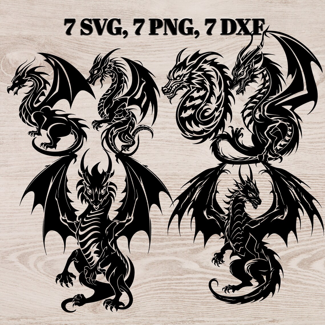 Dragon SVG Bundle Svg Png Dxf Cricut Files - Etsy UK