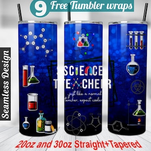 Science Teacher tumbler wrap png 20 oz tumbler sublimation designs teacher sublimation designs teacher sublimation tumbler designs