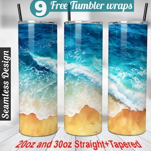 Beach sublimation design 20 oz tumbler sublimation designs Beach tumbler wrap Ocean tumbler wrap best seller tumbler wrap