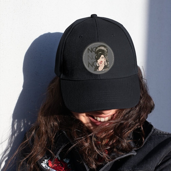 Amy Winehouse Hat with Leather Patch (Can be personelized) -Amy Winehouse Hat,Trucker Hat,Baseball Cap,Custom Hat,Personalized Gift