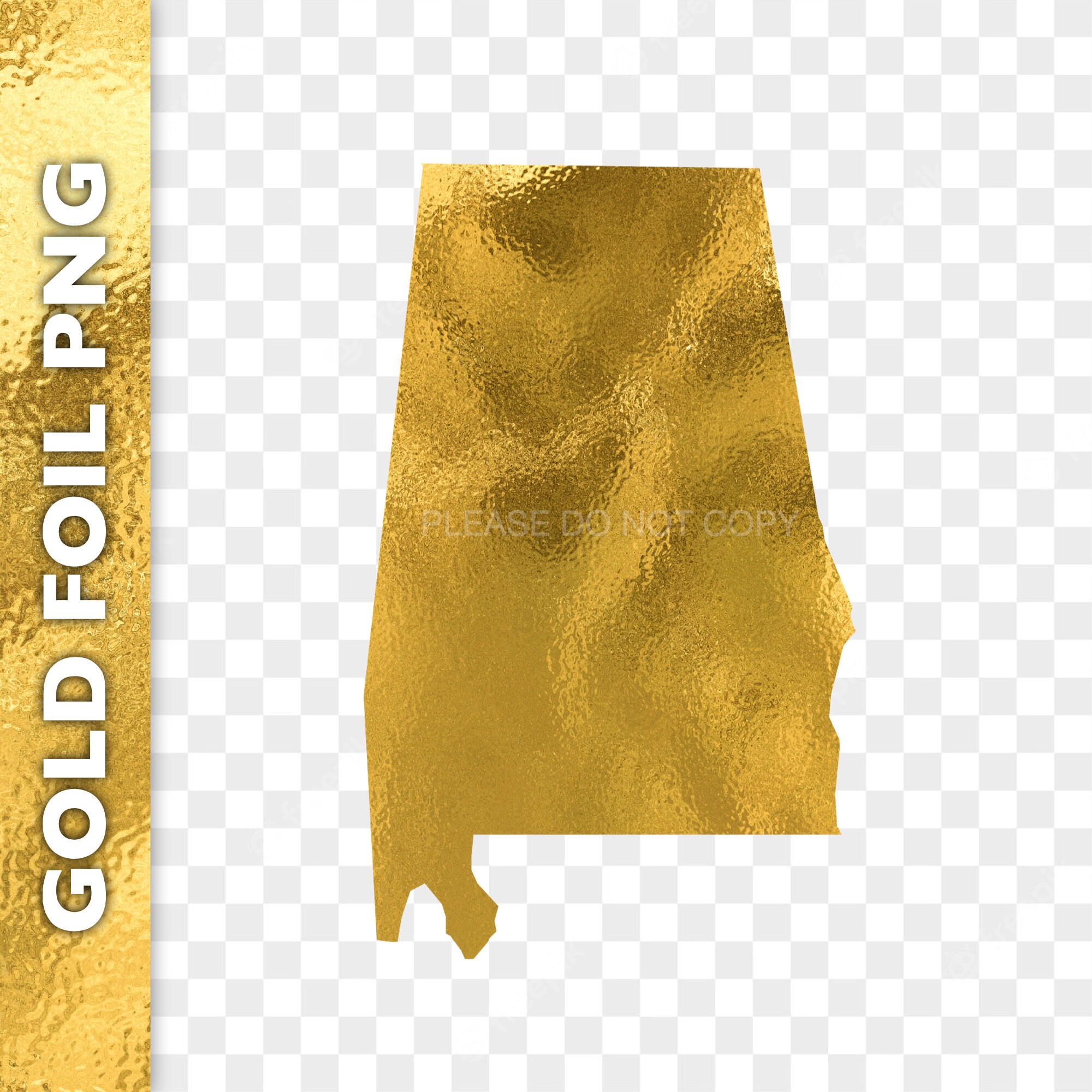 Alabama Gold Foil PNG Clipart Image Alabama State Logo State Outline