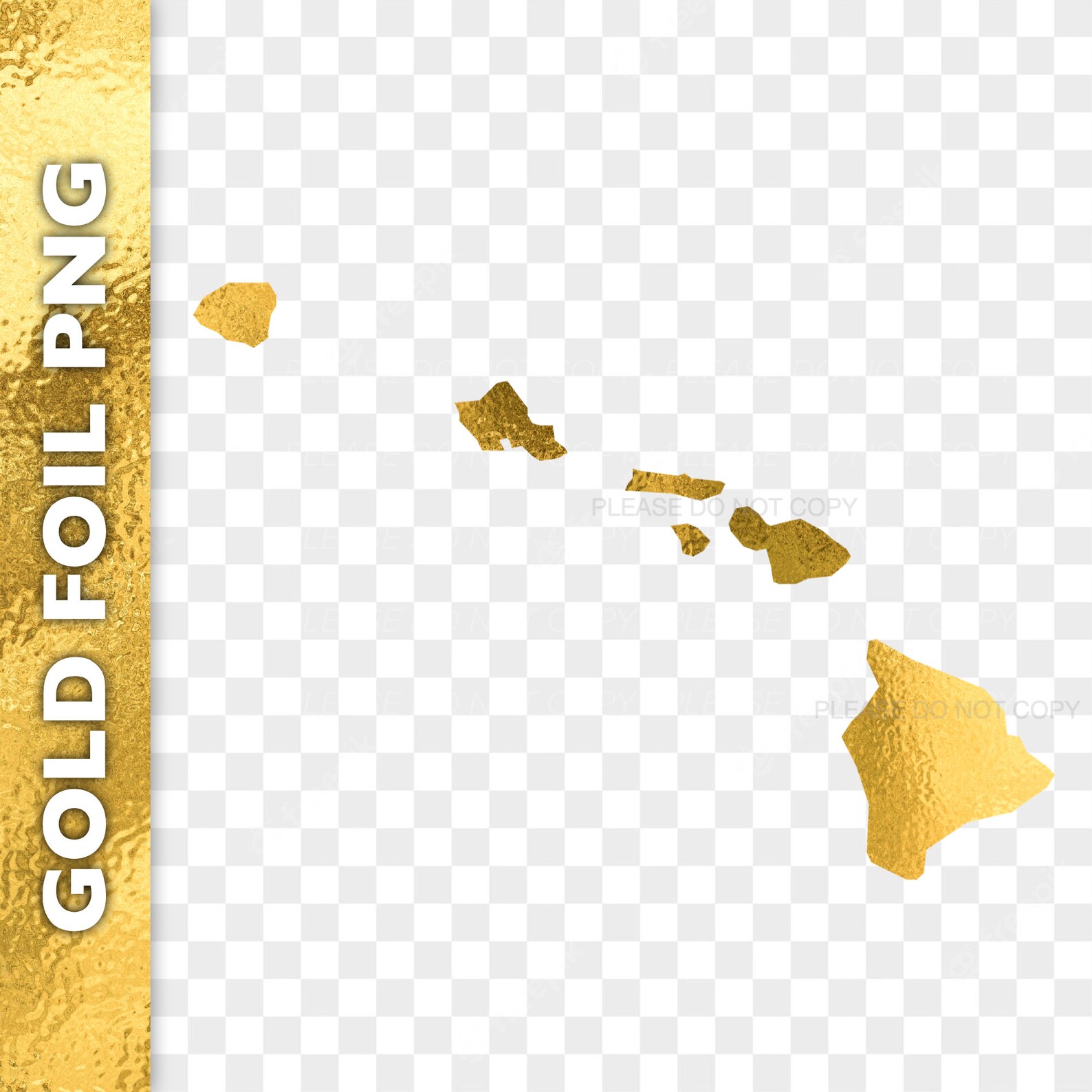 Hawaii Gold Foil PNG Clipart Image Hawaii State Logo State Outline ...