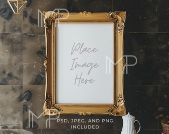 PSD Frame Mockup, Poster Mockup, PSD Mockup sjabloon, ingelijste Wall Art Mockup, minimalistische stijl Frame, verticale Art Print Display, foto Mockup