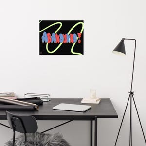 Trendy kunstdruk met woorden: decor universiteitsappartement (digitale download)