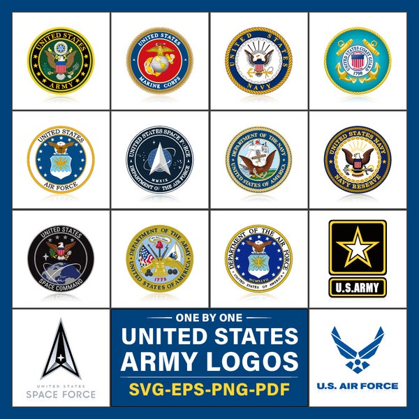 US Army Military Logos - US Army Logos - US Logo Bundle - US Army Neue Logos - Militär, Armee