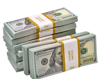 Banded Money Stack PNG Graphic File - Hundred Dollar Banknotes Instant Download - Transparent Digital File