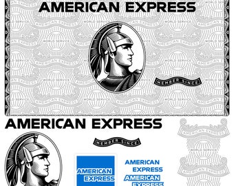 American Express Template Vector, American Express Watermark, American Express Credit Card Watermark, Amex SVG, AMEX Background SVG