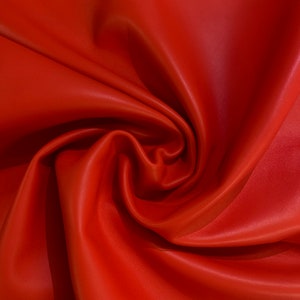Red leather sheepskin hide