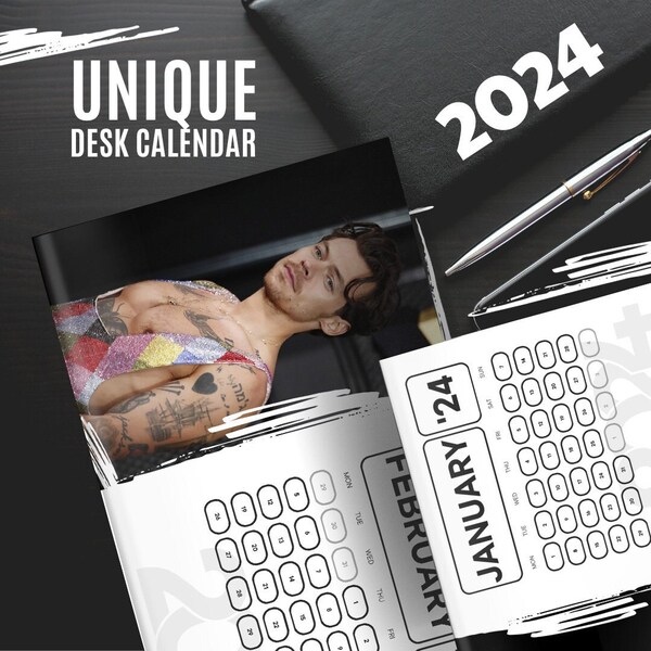Harry Styles 2024 Desk Calendar Etsy