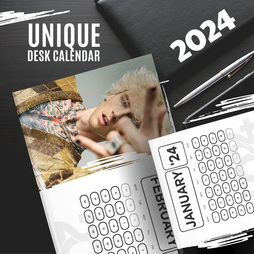 MGK Machine Gun Kelly Desk Calendar 2024 Etsy